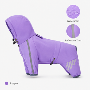All Inclusive Four Legged Waterproof Reflective Strip Pet Raincoat Dog Clothing Waterproof <b>Clothes</b> <b>for</b> Dogs Raincoat - Product Image 4