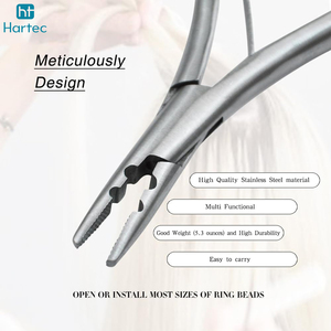 Pince à extensions de cheveux en acier inoxydable, durable, résistante à la rouille, 2 trous, outil multifonctionnel pour enlever les extensions de cheveux - Product Image 5