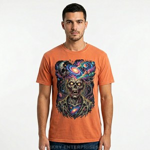 Camiseta Gráfica Personalizada para Hombre en Verde Oliva, Estampado Apocalíptico, Ropa Urbana de Algodón, Fabricante de Prendas de Alta Calidad, Venta al Por Mayor - Product Image 6
