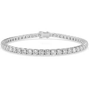 10 Ct Sparkling Diamond Tennis <b>Bracelets</b> CVD Round Lab Grown Box Clasp Minimalist Classic Luxury Jewelry 10K 14K 18K <b>Solid</b> Gold - Product Image 1
