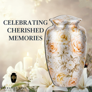 โกศบรรจุอัฐิรูปดอกกุหลาบสไตล์ยุโรปสำหรับผู้ใหญ่ โกศเผาศพดีไซน์หรูหรา เป็นมิตรกับสิ่งแวดล้อม พร้อมดีไซน์ที่ปรับแต่งได้ - Product Image 6