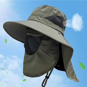 Chapeau Bob d'Été Respirant avec Cache-Nuque, Protection UV, Bouton Réglable, en Tissu Denim et Maille, pour Adultes Unisexe, Idéal pour l'Extérieur - Product Image 3