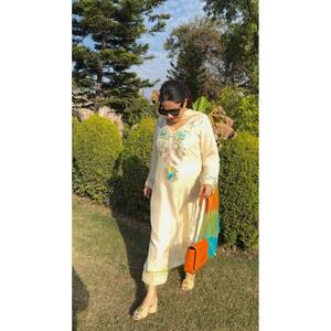 งานปักลายขนาดใหญ่ออกแบบได้เรียงตามลำดับพื้นล่างสุดและ Dupatta ขนาด XL - Product Image 5