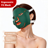 Masque LED Redfy, appareil facial, source de lumière multi-spectre, portable, rechargeable, équipement de beauté, ajustement réglable