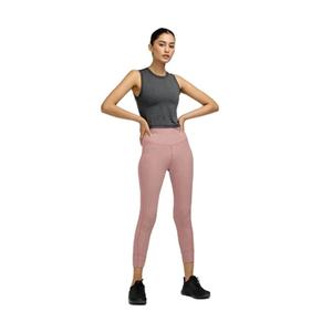 Débardeur tricoté gris foncé pour femme, col rond, respirant, en spandex et polyester, style sportif, coupe courte - Product Image 5