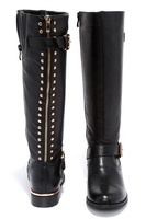 Bottes d'équitation professionnelles avec clous arrière, bottes noires hautes jusqu'au genou, confortables pour les longues journées, bottes en cuir par LCI
