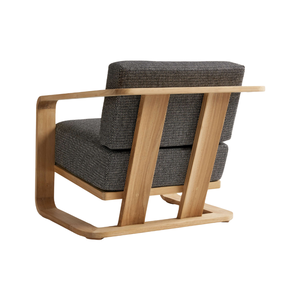 Sillón de Exterior Moderno, Estructura Curva Escultural de Teca Sólida, Base Flotante, Cojines Gruesos Acolchados, Asientos de Lujo para Resorts - Product Image 3