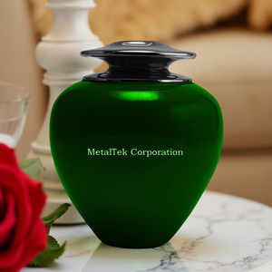 Unique Cremation <b>Urn</b> for Human Ashes Adult Handcrafted Metal Funeral Memorial Metal Jar New Floral Print Ashes Holder Vessel <b>Urn</b> - Product Image 4