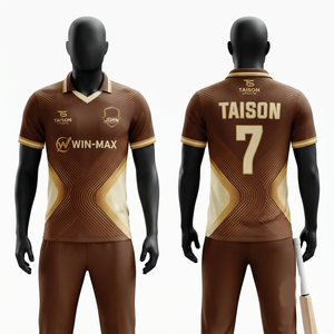 Maillot de cricket pour hommes 240g en polyester interlock premium respirant, bleu roi, blanc et vert lime, avec logo personnalisé par transfert thermique - Product Image 2