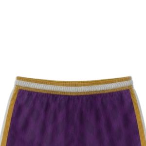Shorts de lacrosse unisexe violet et or en polyester léger – Vêtements de sport athlétiques pour matchs d'équipe et entraînements de performance - Product Image 6