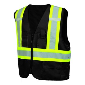 Nouveau gilet de sécurité en maille avec fermeture auto-agrippante, gilet de travail haute visibilité réfléchissant en jaune orange, logo personnalisé OEM, tissu - Product Image 4