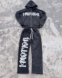 Survêtement zippé surdimensionné pour homme, qualité supérieure, personnalisable OEM, 100% coton (fleece), 65% coton, 35% polyester, 280 à 300 GSM - Product Image 5