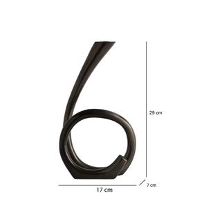 Modern Iron <b>Candlestick</b> Holder <b>Black</b> Curved Design Heat Resistant Home Decoration - Product Image 4