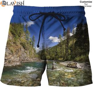 Shorts de bain décontractés pour hommes 100 % polyester, séchage rapide, respirants, écologiques, anti-plis, service OEM inclus - Product Image 4