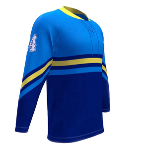 Jersey de Hockey sobre Hielo Estampado, Ajustado y Duradero, con Diseños Personalizados, 100% Poliéster, Hecho en Pakistán, Diseño de Última Generación de Alta Calidad - Product Image 2