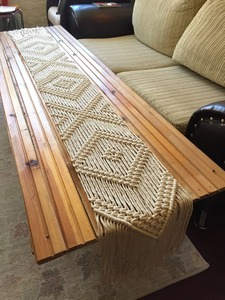 Most Selling Handmade Macrame Table Runner for Wholesale Home Decor Dining Table Decoration and Event Styling Available For Sale - Product Image 6