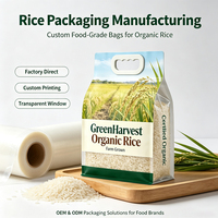 Sacs de riz 1kg 2kg 5kg, impression personnalisée, sacs en plastique anti-humidité, emballages pour riz et farine de maïs