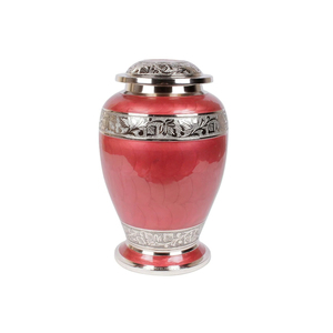 Urne funéraire artisanale en laiton pour cendres humaines, bleu nuit, avec gravure soleil et lune célestes, pour commémoration funéraire - Product Image 5