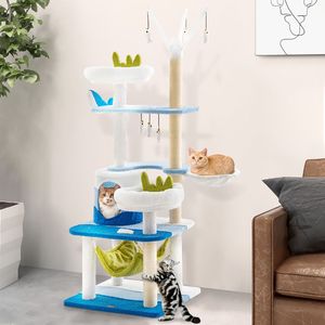 Torre per Gatti Multi-Livello con Posti di Tiraggio in Sisal, 1 Pezzo, Albero e Tiragraffi per Gatti - Product Image 3