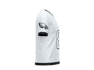 Camiseta de Fútbol Blanca Sublimada Personalizada con Logotipo de Águila Número Ocho para Hombre, Ropa Deportiva de Manga Corta, Transpirable, al por Mayor - Product Image 4