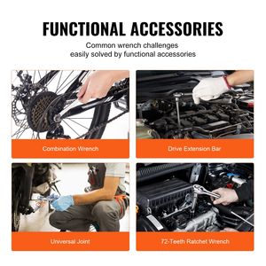 Set di Chiavi a Bussola da 205 Pezzi con Attacco da 1/4, 3/8, 1/2 Pollici, Profonde e Standard, SAE e Metriche, Kit di Utensili Meccanici di Alta Qualità - Product Image 5