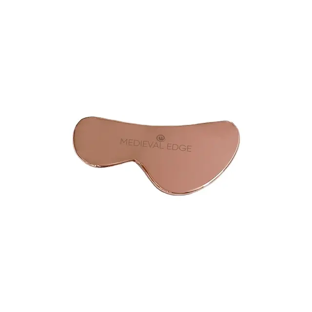 100% originale puro rame a forma di B Gua Sha per il collo e il corpo strumento di massaggio per la cura della pelle e del dolore muscolare produttore