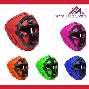 Protège-tête de boxe professionnel, protection faciale de boxe en PU et cuir, équipement de boxe de qualité, fabricant Sialkot, Pakistan - Product Image 2
