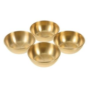 Bol de service en métal doré de luxe en gros, bord festonné, bol décoratif pour fruits et salades, vaisselle moderne pour hôtels et restaurants - Product Image 2
