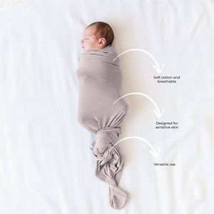 <b>Baby</b> Knotted Swaddle Wrap <b>Blanket</b> <b>Soft</b> Fabric Secure Fit and Easy Comfort - Product Image 3