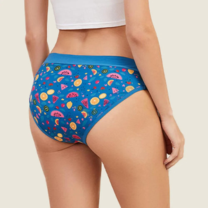 Culotte bikini imprimée pour femmes et adolescentes, taille basse, en coton et élasthanne, confortable, douce, respirante, couvrante, pour le quotidien - Product Image 2