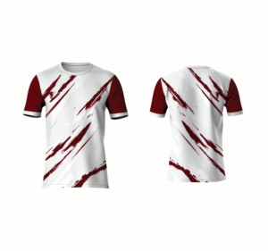 เสื้อยืดพิมพ์ลายระบายอากาศแห้งเร็วสำหรับผู้ชาย แขนสั้น บริการ OEM พร้อมลายและแบรนด์ตามสั่ง - Product Image 3