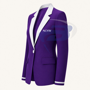 Blazer de Negocios de Un Solo Botón NCNW Sorority, Abrigo Formal Premium con Forro, Corte Moderno, Chaqueta de Esmoquin para Mujer - Product Image 3