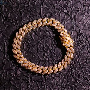 Pulsera de Diamantes Cultivados en Laboratorio Estilo Rapper, Pulsera de Lujo con Incrustaciones de Diamantes, Pulsera Hip Hop Personalizada con Eslabones Cubanos - Product Image 6