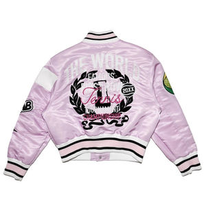 Veste universitaire en satin de haute qualité pour femmes, respirante et doublée de nylon, produit fini de haute qualité - Product Image 2