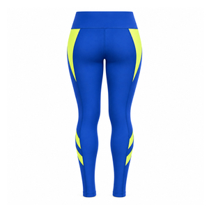 Leggings de compression côtelés pour femme, taille haute, longueur cheville, en tissu extensible quadridirectionnel, imprimés par sublimation avec logo personnalisé - Product Image 6