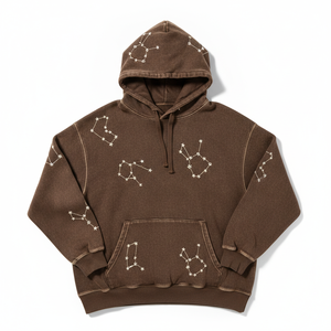 Sweat-shirt à capuche en molleton français 100% coton, lavage acide, effet antique, personnalisé par le fabricant - Product Image 1