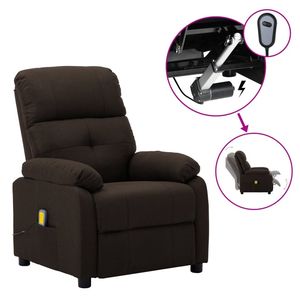 เก้าอี้นวดแบบมาตรฐานหุ้มผ้าสีน้ำตาลเข้ม - Product Image 1