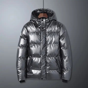 Chaqueta de Invierno Talla Grande, Impermeable, con Cierre, Forro de Lana, Capucha, Gruesa, Cálida, para Camping y Actividades al Aire Libre, Larga - Product Image 4