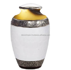 Pigeon Picture urn White Finished Medium Size Metal Cremation Urn <b>for</b> <b>Ashes</b> Decorative urn Adult application funeral urn - Product Image 4