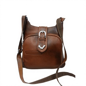 Handicraft Cow Calf Leather Handbags Custom Logo Print Durable Zipper Fashionable Long Strap Eco Friendly Lightweight Waterproof - Product Image 4