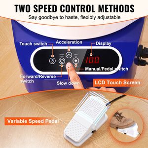 Tornio per Ceramica da 10 Pollici, 350W, Elettrico a Trasmissione Diretta, con Pedale e Schermo LCD Touch, Macchina per Modellare Ceramica e Smalto - Product Image 4