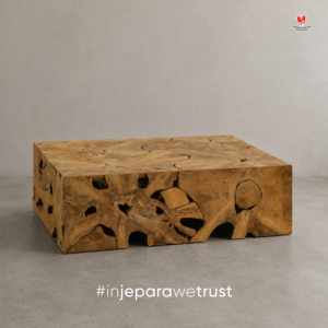 Custom Kaloka Solid Teak <b>Root</b> <b>Coffee</b> <b>Table</b> Wabi Sabi Organic Low Profile Center <b>Table</b> for Rustic Living Room Jepara Indonesia - Product Image 5