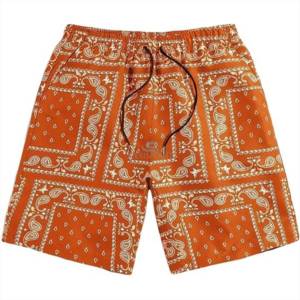 Shorts de bain pour hommes personnalisables, grande taille, en coton tissé 100 %, imprimé géométrique fruité, séchage rapide, respirant, collection été 2026 - Product Image 4