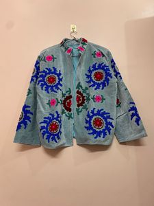 Velvet Artisan Hand Embroidered Suzani velvet Jacket Made with High Quality Material and Looking Vintage Suzani Jacket - Product Image 5