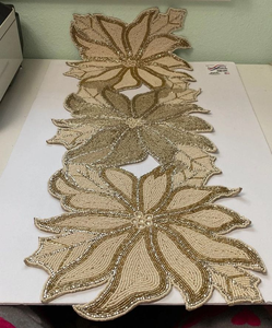 Camino de Mesa Bordado con Cuentas Brillantes para Fiestas de Navidad y Halloween, Decoración para Comedor - Product Image 1