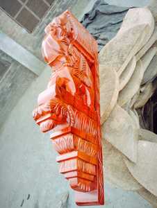 Décoration murale, élément décoratif en bois sculpté à la main, éléphant Art Déco, pour la décoration de la maison, cadeau de baptême écologique - Product Image 4