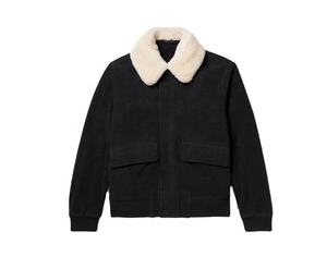 Blouson aviateur en laine d'hiver de style universitaire pour hommes respirants vente en gros veste en laine brodée de grande taille - Product Image 1