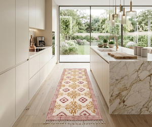Alfombra de Algodón Hecha a Mano, Lavable, Decorativa, Estilo Bohemio, para Dormitorio, Sala de Estar, Salón, Patrón Geométrico, Ecológica - Product Image 2