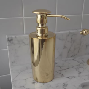 Dispensador de Jabón de Manos de Metal con Acabado Dorado de Alta Calidad, Ideal para Baño y Lavabo, de la India - Product Image 2