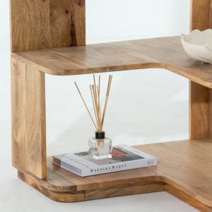 Estante de Exhibición de Madera Vandana Merino Lunaris Corner, Diseño Moderno de Madera Sólida para Ahorrar Espacio - Product Image 2